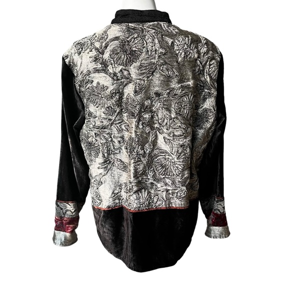 Flashback Deadstock Velvet and Tapestry Mixed Media Patchwork Jacket, Sz L - Picture 2 of 15